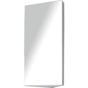 HOMCOM Mirror Cabinet for Bathroom Mirror Cupboard Corner Stainless Steel Wall mounted Single Door 300mm (W)