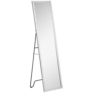 HOMCOM Full-Length Free Standing Dressing Mirror with PS Frame, Bedroom and Living Room, White