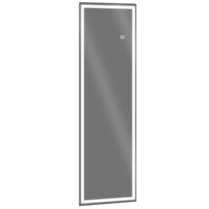 HOMCOM Full Length Mirror with Dimming, 3 Colour LED, Smart Touch, Memory Function, 120 x 40cm, Long Wall Mounted