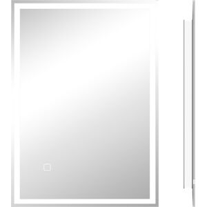 HOMCOM 70 x 50cm LED Bathroom Mirror with Lights, Dimmable Makeup Mirror, Vanity Mirror with 3 Colour, Smart Touch, Anti-Fog