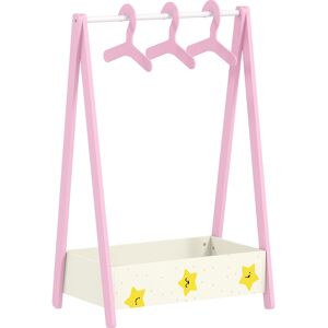 AIYAPLAY Baby Clothing Rack with Hangers, Storage Shelf for Bedroom, Star Theme, for Ages 3-6, Pink AIYAPLAY Baby Clothing Rack with Hangers, Storage Shelf for Bedroom, Star Theme, for Ages 3-6, Pink