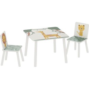 AIYAPLAY 3-Piece Toddler Table and Chair Set, Kids Table with 2 Chairs Set for Bedroom, Nursery, Playroom, Green AIYAPLAY 3-Piece Toddler Table and Chair Set, Kids Table with 2 Chairs Set for Bedroom, Nursery, Playroom, Green