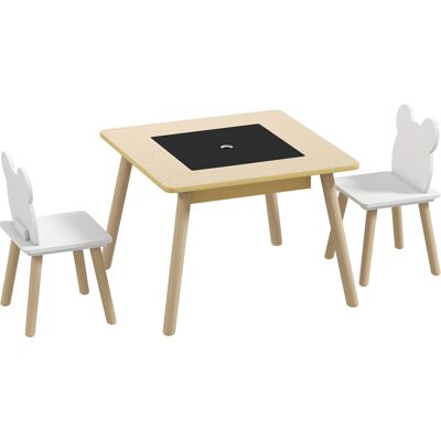 AIYAPLAY 3-Piece Table & Chairs - 3-in-1 flip-top - Bear chairs - Table and chairs set AIYAPLAY 3-Piece Table & Chairs - 3-in-1 flip-top - Bear chairs - Table and chairs set