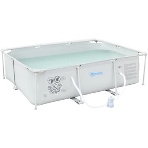 Outsunny Steel Frame Pool with Filter Pump & Filter Cartridge Rust Resistant Above Ground Pool w/ Sidewalls, 292 x 190 x 75cm, Grey Aosom UK Outsunny Steel Frame Pool with Filter Pump & Filter Cartridge Rust Resistant Above Ground Pool w/ Sidewalls, 292 x 190 x 75cm, Grey Aosom UK