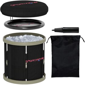 SPORTNOW Ice Bath Tub Outdoor, 210L Portable Cold Water Therapy Tub, Recovery Cold Plunge Pool with Lid, Cover and Carry Bag for Athletes, Black SPORTNOW Ice Bath Tub Outdoor, 210L Portable Cold Water Therapy Tub, Recovery Cold Plunge Pool with Lid, Cover and Carry Bag for Athletes, Black