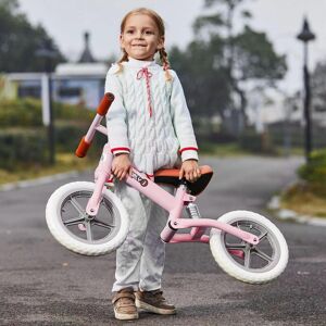 HOMCOM Balance Bike for Toddlers, No Pedal Training Bicycle for Walking Skills Development, Pink