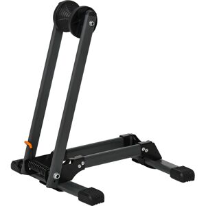 HOMCOM Foldable Bike Storage Stand Parking Rack Fit Max. 5.5cm Wide Wheel Metal Nylon Black