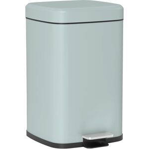 HOMCOM 20L Modern Boxy Metal Home Kitchen Bin - Light Green Aosom UK HOMCOM 20L Modern Boxy Metal Home Kitchen Bin - Light Green Aosom UK