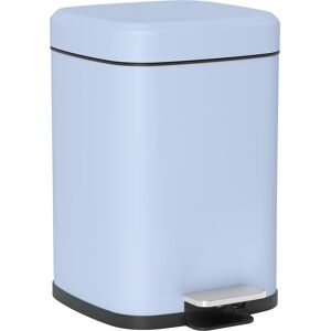 HOMCOM 12L Modern Boxy Metal Home Kitchen Bin - Light Blue HOMCOM 12L Modern Boxy Metal Home Kitchen Bin - Light Blue