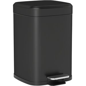 HOMCOM 12L Modern Boxy Metal Home Kitchen Bin - Black Aosom UK HOMCOM 12L Modern Boxy Metal Home Kitchen Bin - Black Aosom UK