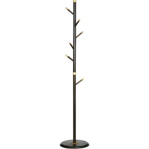 HOMCOM Hallway Hanger: Vintage Freestanding Coat Rack, Bamboo Frame with 6 Hooks, for Entryway, Hallway, Bedroom, Walnut Aosom UK HOMCOM Hallway Hanger: Vintage Freestanding Coat Rack, Bamboo Frame with 6 Hooks, for Entryway, Hallway, Bedroom, Walnut Aosom UK