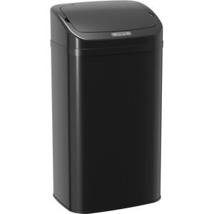 HOMCOM 48L Galvanised Steel Sensor Bin - Black HOMCOM 48L Galvanised Steel Sensor Bin - Black