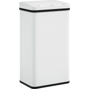HOMCOM 50L Sensor Bin with Soft-Close Lid, Stainless Steel Automatic Touchless Motion Sensor Kitchen Bin, White HOMCOM 50L Sensor Bin with Soft-Close Lid, Stainless Steel Automatic Touchless Motion Sensor Kitchen Bin, White