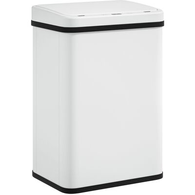 HOMCOM 40L Sensor Bin with Soft-Close Lid, Stainless Steel Automatic Touchless Motion Sensor Kitchen Bin, White HOMCOM 40L Sensor Bin with Soft-Close Lid, Stainless Steel Automatic Touchless Motion Sensor Kitchen Bin, White