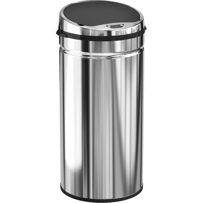 HOMCOM 42L Stainless Steel Sensor Bin - Silver Tone HOMCOM 42L Stainless Steel Sensor Bin - Silver Tone