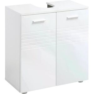 kleankin Pedestal Under Sink Cabinet, Bathroom Vanity Storage Cupboard with Adjustable Shelf, White