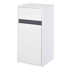 HOMCOM Modern Minimalistic Bathroom Storage Cabinet w/ Drawer Cupboard Adjustable Shelf Door Home Organiser Sleek Beautiful Freestanding Compact White