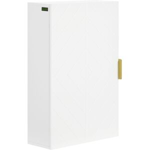 Kleankin Wall Mounted Bathroom Cabinet, Over Toilet Storage, Adjustable Shelves, for Hallway, Living Room, White