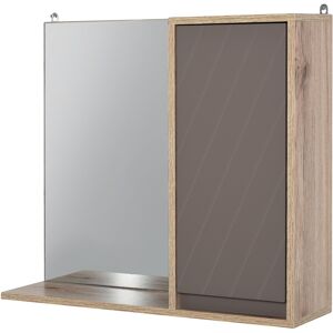 HOMCOM Wall Mounted Bathroom Cabinet, MDF Construction with Mirror, Space-Saving Storage Solution Aosom UK