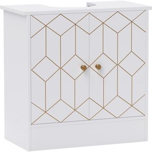 HOMCOM Under Sink Bathroom Cabinet, Under Sink Cabinet with Adjustable Shelf and Open Compartment for Basin with or without Pedestal, 60 x 30 x 60cm, White HOMCOM Under Sink Bathroom Cabinet, Under Sink Cabinet with Adjustable Shelf and Open Compartment for Basin with or without Pedestal, 60 x 30 x 60cm, White