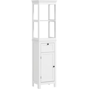 HOMCOM Tall Bathroom Cabinet, Slim Bathroom Storage Cabinet with Shelves, Soft Close Door and Drawer, Adjustable Shelf, White Aosom UK HOMCOM Tall Bathroom Cabinet, Slim Bathroom Storage Cabinet with Shelves, Soft Close Door and Drawer, Adjustable Shelf, White Aosom UK