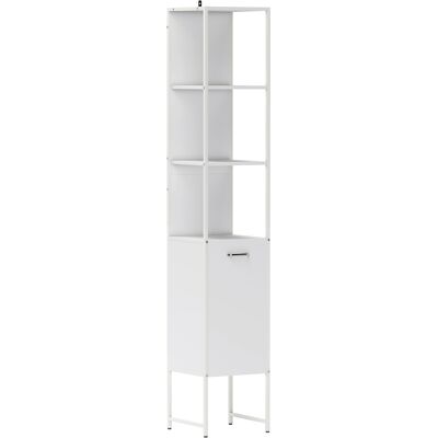 HOMCOM Tall Bathroom Cabinet with Open Shelves and Adjustable Shelf - White HOMCOM Tall Bathroom Cabinet with Open Shelves and Adjustable Shelf - White