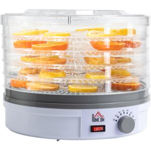 HOMCOM 5 Tier Food Dehydrator, 245W Food Dryer Machine with Adjustable Temperature Control for Drying Fruit, Meat, Vegetable, Jerky and Pet Treat