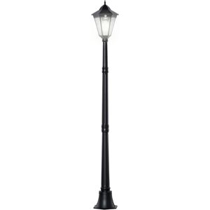 Outsunny 1.9M Garden Lamp Post Light, IP44 Outdoor LED Solar Powered Lantern Lamp w/ Aluminium Frame for Patio, Pathway and Walkway, Black Aosom UK Outsunny 1.9M Garden Lamp Post Light, IP44 Outdoor LED Solar Powered Lantern Lamp w/ Aluminium Frame for Patio, Pathway and Walkway, Black Aosom UK