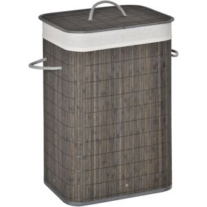 HOMCOM Collapsible Laundry Caddy: Flip-Lid Hamper with Removable Liner, String Handles, Water-Resistant, Foldable, Grey Aosom UK HOMCOM Collapsible Laundry Caddy: Flip-Lid Hamper with Removable Liner, String Handles, Water-Resistant, Foldable, Grey Aosom UK