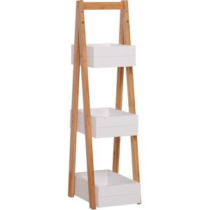 HOMCOM Freestanding 3 Tier A Frame Shower Caddy, Bathroom Storage Rack Shelf Organiser, Water-Resistant, White Aosom UK HOMCOM Freestanding 3 Tier A Frame Shower Caddy, Bathroom Storage Rack Shelf Organiser, Water-Resistant, White Aosom UK