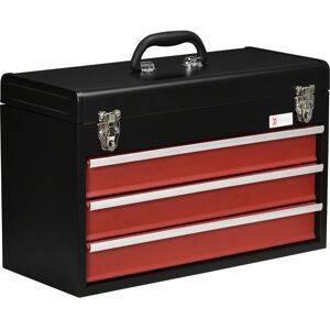 DURHAND Metal Tool Chest with 3 Drawers, Lockable, Ball Bearing Runners, Portable Toolbox, 510mm x 220mm x 320mm, Durable Aosom UK DURHAND Metal Tool Chest with 3 Drawers, Lockable, Ball Bearing Runners, Portable Toolbox, 510mm x 220mm x 320mm, Durable Aosom UK
