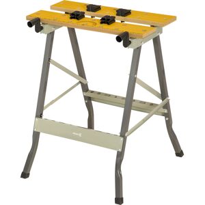 DURHAND 4-in-1 Work Bench, Saw Horse Folding Clamp Table w/ 4 Adjustable Clamping Pegs for DIY Home Garage, Grey DURHAND 4-in-1 Work Bench, Saw Horse Folding Clamp Table w/ 4 Adjustable Clamping Pegs for DIY Home Garage, Grey