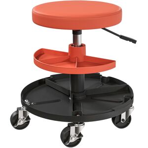 HOMCOM Rolling Mechanic Stool, 135kg Capacity Workshop Stool, 360° Swivel Roller Padded Creeper Seat with Wheels, Tool Trays Storage for Garage, Shop, Auto Repair, Yellow HOMCOM Rolling Mechanic Stool, 135kg Capacity Workshop Stool, 360° Swivel Roller Padded Creeper Seat with Wheels, Tool Trays Storage for Garage, Shop, Auto Repair, Yellow