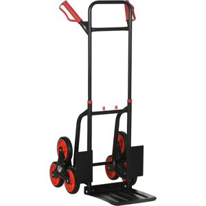 DURHAND Steel Climbing Handling Trolley w/Hand Trucks 6-Wheels Load Cart 150kg Aosom UK DURHAND Steel Climbing Handling Trolley w/Hand Trucks 6-Wheels Load Cart 150kg Aosom UK