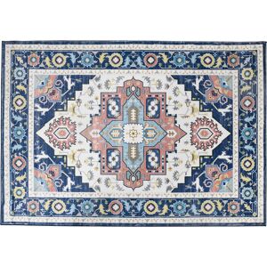 HOMCOM Vintage Persian Rugs, Boho Bohemian Area Rugs Large Carpet for Living Room, Bedroom, Dining Room, 160x230 cm, Blue