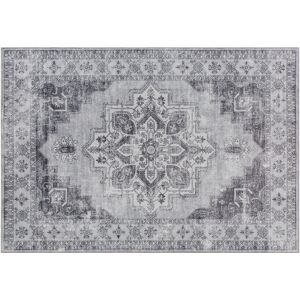 HOMCOM Vintage Area Rug, Non-Slip Washable Rug, Flannel Floor Carpet for Living Room, Bedroom, Dining Room, Home Office, 230 x 160 cm, Grey HOMCOM Vintage Area Rug, Non-Slip Washable Rug, Flannel Floor Carpet for Living Room, Bedroom, Dining Room, Home Office, 230 x 160 cm, Grey