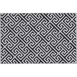 Outsunny 6 x 9ft Waterproof Outdoor Rug, Reversible Mat Plastic Straw Rug Portable RV Camping Mat for Picnic, Black & White Aosom UK Outsunny 6 x 9ft Waterproof Outdoor Rug, Reversible Mat Plastic Straw Rug Portable RV Camping Mat for Picnic, Black & White Aosom UK