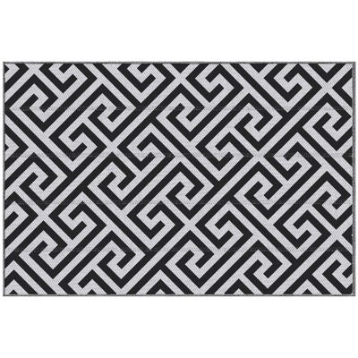 Outsunny Reversible Outdoor Mat: Portable Plastic Straw Rug for RVs, Gardens & Decks, Black & White, 121x182 cm Aosom UK Outsunny Reversible Outdoor Mat: Portable Plastic Straw Rug for RVs, Gardens & Decks, Black & White, 121x182 cm Aosom UK