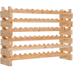 HOMCOM Wooden Wine Rack 6 Tier Shelf for 72 Bottles Shelving Storage Holder