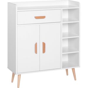 HOMCOM Sideboard, Floor Cupboard with Storage Drawer, for Hallway, Kitchen, Bedroom, Living Room, White