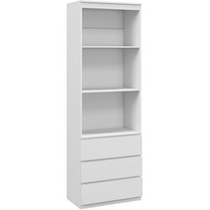 HOMCOM 180cm Tall Bookcase, with Shelves and Drawers - White Aosom UK