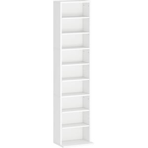 HOMCOM 260 Narrow CD Storage Unit - White