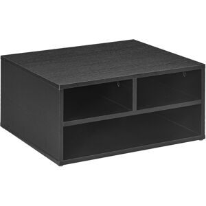 HOMCOM Desktop Printer Stand with Storage, 2-Tier Desk Organizer with 3 Open Compartments for Home Office, Black Aosom UK