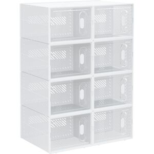 HOMCOM 8PCS Clear Shoe Box, Plastic Stackable Shoe Storage Box for UK/EU Size up to 8.5/43 with Magnetic Door for Women/Men, 25 x 35 x 19cm HOMCOM 8PCS Clear Shoe Box, Plastic Stackable Shoe Storage Box for UK/EU Size up to 8.5/43 with Magnetic Door for Women/Men, 25 x 35 x 19cm