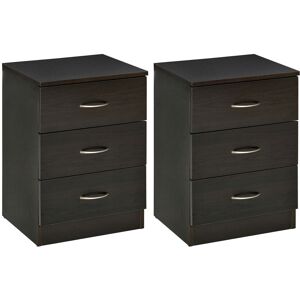 HOMCOM Bedside Cabinet with Drawer and Shelf, White Bedside Table for Bedroom, Living Room, Nightstand Side Table with Metal Rail Set of 2 HOMCOM Bedside Cabinet with Drawer and Shelf, White Bedside Table for Bedroom, Living Room, Nightstand Side Table with Metal Rail Set of 2