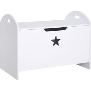 HOMCOM Children's Toy Storage Chest, MDF, Safety Hinge, Organiser for Kids Room, White Aosom UK HOMCOM Children's Toy Storage Chest, MDF, Safety Hinge, Organiser for Kids Room, White Aosom UK