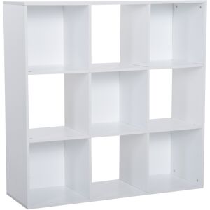 HOMCOM 3-tier 9 Cubes Storage Unit Particle Board Cabinet Bookcase Organiser Home Office Shelves White HOMCOM 3-tier 9 Cubes Storage Unit Particle Board Cabinet Bookcase Organiser Home Office Shelves White