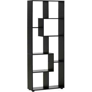 HOMCOM 8-Tier Bookshelf: Freestanding Melamine Display Unit, Anti-Tip Pads, Modern Black Grid Storage Stand Aosom UK HOMCOM 8-Tier Bookshelf: Freestanding Melamine Display Unit, Anti-Tip Pads, Modern Black Grid Storage Stand Aosom UK