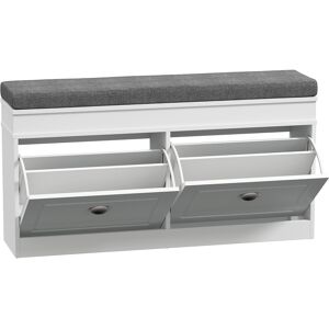 HOMCOM Shoe Storage Bench with Seat Cushion Hallway Cabinet Organizer with 2 Drawers Adjustable Shelf for Entryway Living Room White Aosom UK HOMCOM Shoe Storage Bench with Seat Cushion Hallway Cabinet Organizer with 2 Drawers Adjustable Shelf for Entryway Living Room White Aosom UK