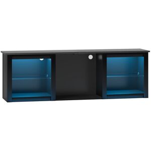 HOMCOM 65" TV Stand, with LED Lights and Storage - Black HOMCOM 65" TV Stand, with LED Lights and Storage - Black